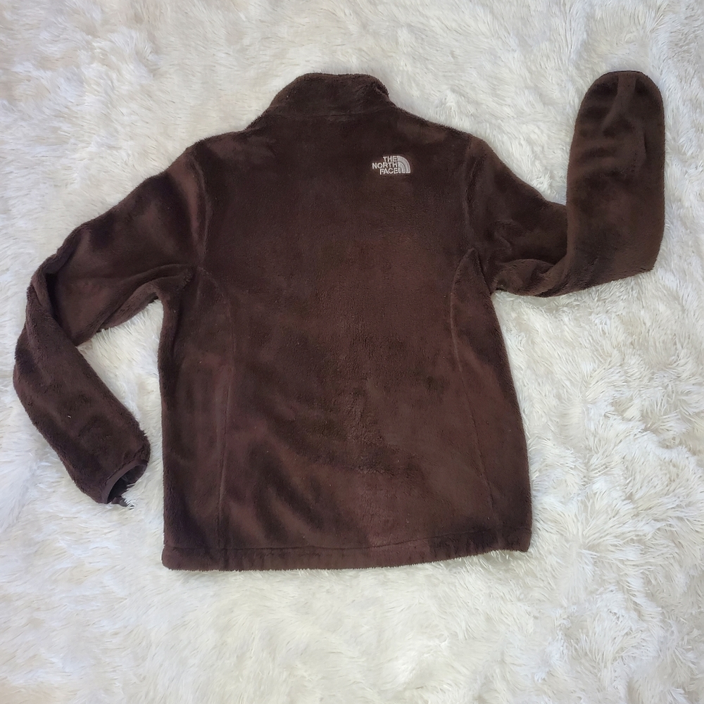 NORTH FACE BROWN FURRY FULL ZIP JACKET - Picture 13 of 16